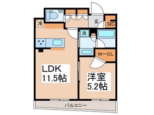 ルネ神田和泉町(502)の物件間取画像
